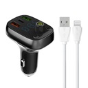 LDNIO Bluetooth FM vysielač 2xUSB USB-C + kábel