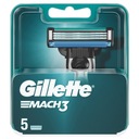 Gillette Mach3 Náhradné čepele na holiace strojčeky, 5 kusov