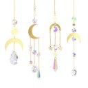 1/5ks Crystal Wind Chime Star Moon Sun Prívesok Dr