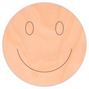 Drevená PODLOŽKA kruh Emote Smile 10cm