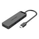 Rozbočovač USB-C 3.0 pre 4 porty s napájaním Vention 0,5 m