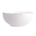 ALESSIA BOWL GOLD LINE 15,5 CM 550 ML KRÉMOVÝ PORCELÁN