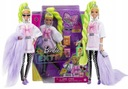 Barbie Extra bábika biela tunika/neónové zelené vlasy HDJ44