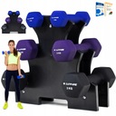 Činka SET 12KG neoprénové činky 1 / 2 / 3 kg fitness činky STAND