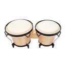 Kera Audio JDB-106-D Bongos PRÍRODNÉ DREVENÉ 15CM 18CM bicie