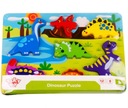 Puzzle Dinosaury drevené hrubé 12m+