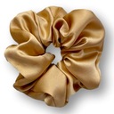 HODVÁBNA VLASOVÁ GUMA SCRUNCHIE 100% MORUŠOVÝ HODVÁB 22 mm ZLATÁ veľkosť M