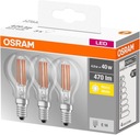 SET 3x LED FILAMENTOVÁ ŽIAROVKA E14 4W 2700K OSRAM