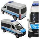 AUTOMATICKÝ PRUŽINOVÝ KOVOVÝ MODEL WELLY MERCEDES SPRINTER DODÁVKA POLICIA ZA DARČEK