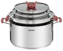 SÚPRAVA hrncov TEFAL OPTISPACE INOX INDUKČNÁ 18+20+24 cm + POKROK 6 EL.