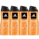 Pánsky sprchový gél 3v1 Adidas Power Booster Set 4x400 ml