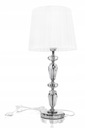 Stolná lampa glamour biela strieborná 55 cm