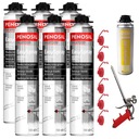 6x EASY SPRAY Pena PUR SPRAY FOAM Izolačná + PISTOLA + ČISTIČ