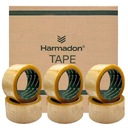 6x ČIERA BALIACA PÁSKA Harmadon Tape ECO SOLVENT LEPIDLO 48 mm x 66 m