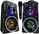 KARAOKE Boombox SET PRENOSNÝ AUX MP3 REPRODUKTOR LED RGB BT 800W + MIKROFÓN