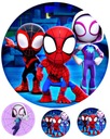 SPIDEY AND BUDDY Cake Wafer Circle Characters A4 cukrová potlač