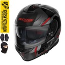 NOLAN INTEGRAL PRILBA NA MOTOCYKL N80-8 WANTED N-COM 71 BLK GREY RED MAT L