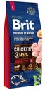 BRIT Premium By Nature dospelé veľké L 15 kg kura