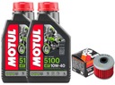 Olej MOTUL 5100 10W40 2L. + Filter KN-113, Honda XL125 V Varadero, 01-14