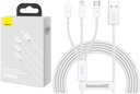 RÝCHLY 3V1 BASEUS LIGHTNING MICRO USB C KÁBEL 1,5M