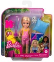 Súprava Barbie Camping Chelsea Bábika + spací vak