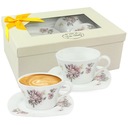 Šálky a podšálky SET porcelán 2x 220 ml