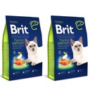 BRIT Dry Premium sterilizované s lososom 2x1,5 kg