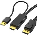 Konvertorový kábel z HDMI na DISPLAYPORT DP 4K 60Hz 1,8m Reagle