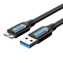 VENTION KÁBEL USB 3.0A SAMOČEK NA MICRO-B SAMOČEK ODOLNÝ PEVNÝ 3M