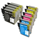 10x ATRAMENTY PRE LC1100 LC980 DCP-145C 165C 375CW 195C