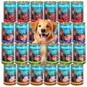 HOKKY DOG VLHČENÉ KRMIVO PRE PSY, KONZERVY, MIX CHUTÍ, 24 X 400 G SET