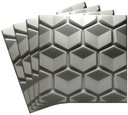 Šedé stropné boxy Hexagon Honey Panels 1m2