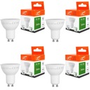 4x GU10 LED žiarovka, energeticky úsporná 9W alebo 60W, silné, teplé biele svetlo