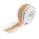 Jute Ribbon Tape Ribbon s čipkou 8 m x 6 cm