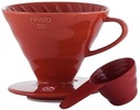 Hario keramický Drip V60-02 dripper Červený