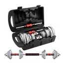 NASTAVITEĽNÉ DUMBLERS CHROM SET 2x7,5 kg 15 BAR