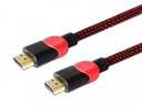 Kábel HDMI 2.0 určený pre PC, červeno-čierny 3,