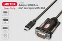 ADAPTÉROVÝ KÁBEL UNITEK Y-1105K USB-C na COM RS232