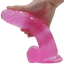 Flexibilné gélové dildo na penetráciu penisu 20 cm