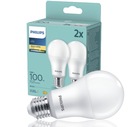 PHILIPS SET 2x E27 LED žiarovka 13W = 100W 2700K TEPLÁ BIELA ​​1521lm A67