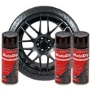 MotoDip Matt Black tekutá fóliová guma v spreji snímateľný lak 3x 450ml/250g