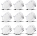 9x OKO VSTUP 6W LED - BIELA ​​- IP44 - KÚPEĽŇ