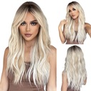 Blonde Ombre parochňa dlhé vlasy prirodzené vlny