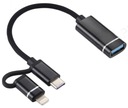 OTG ADAPTÉR 2v1 USB C LIGHTNING USB 3.0