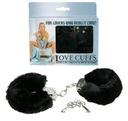 Putá s kožušinou LOVE CUFFS BLACK BDSM QUALITY