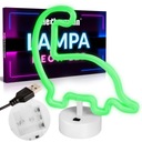 NEÓNOVÁ LED LAMPA DINOSAUR S USB STOJANOM DO IZBY