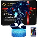 3D LED USB nočná lampa Little Sonic z rozprávky