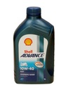 SHELL SHELL OIL 10W40 1L ADVANCE 4T AX7 / MOTOCYKLE