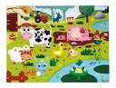 Puzzle Farm - zmyslové puzzle 20 prvkov 3 roky+, Janod