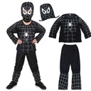 SPIDERMAN OUTFIT DISKUSIA KOSTÝM MASKA 122-134 L BLACK SPIDER - MUŽ